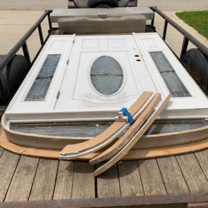 Exterior Arched Door w/Leaded Glass